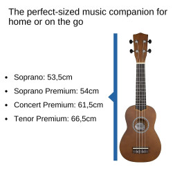 CASCHA SOPRANO UKULELE BUNDLE BLUE 2