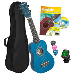 CASCHA SOPRANO UKULELE BUNDLE BLUE